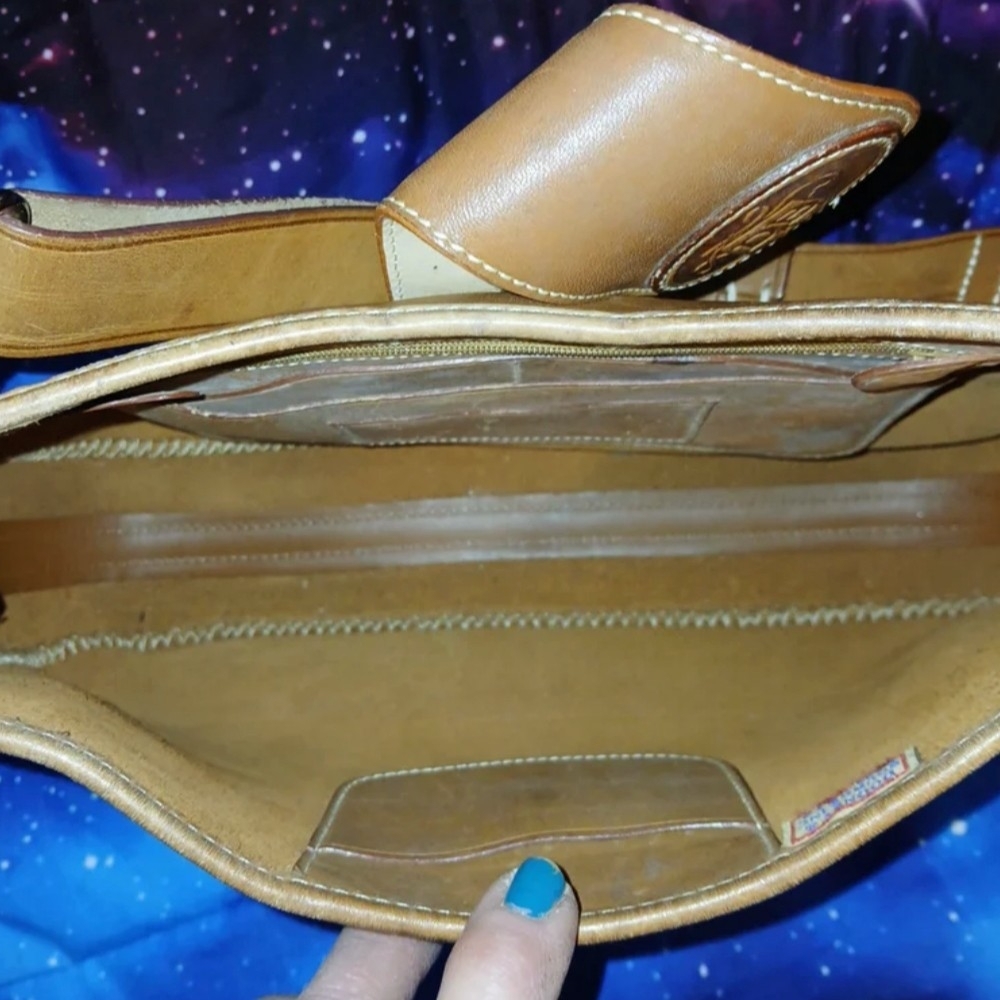 Dooney & Bourke Tan Leather Shoulder Bag - Picture 12 of 12